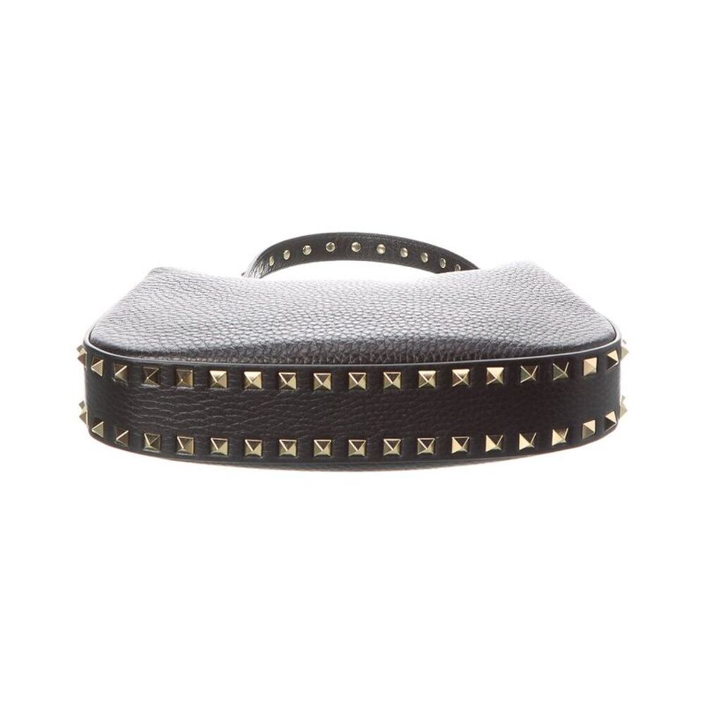 Valentino Rockstud Small Grainy Leather Hobo Bag, Black - Picture 3 of 6